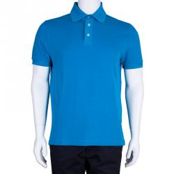 Pre Owned Tom Ford Men's Turquoise Polo Shirt M