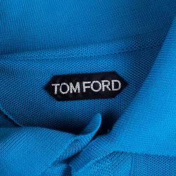 Pre Owned Tom Ford Men's Turquoise Polo Shirt M