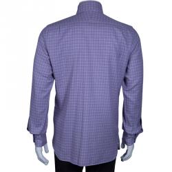 Pre Owned Tom Ford Men's Purple Check Shirt M