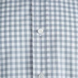 Pre Owned Tom Ford Grey Contrast Collar Gingham Checked Cotton Shirt L
