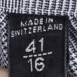 Pre Owned Tom Ford Grey Glen Plaid Checked Cotton Shirt L