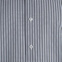 Tom Ford Monochrome Checked Long Sleeve Buttondown Cotton Shirt  L
