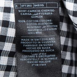 Pre Owned Tom Ford Monochrome Gingham Plaid Long Sleeve Button Front Shirt XL
