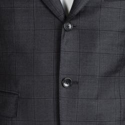 Tom Ford Grey Wool Checked Regular Fit Suit M
