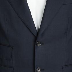 Pre Owned Tom Ford Navy Blue Wool Suit M
