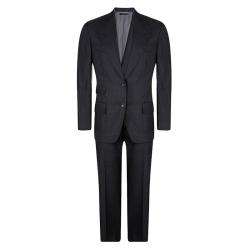 Tom Ford Grey Wool Striped Regular Fit Suit M