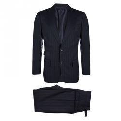 Tom Ford Navy Blue Striped Regular Fit Wool Suit M