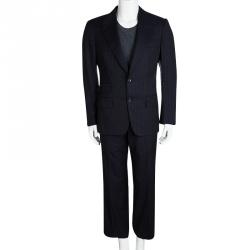 Tom Ford Navy Blue Striped Regular Fit Wool Suit M