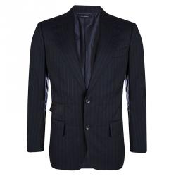 Tom Ford Navy Blue Striped Regular Fit Wool Suit M