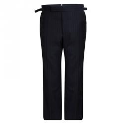 Tom Ford Navy Blue Striped Regular Fit Wool Suit M