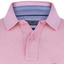 Pre Owned Tommy Hilfiger Pink Logo Polo Shirt M