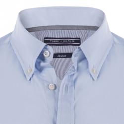 Tommy Hilfiger Light Blue Cotton Long Sleeve Shirt S