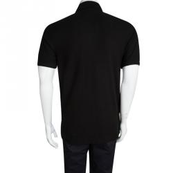 Pre Owned Tommy Hilfiger Black Short Sleeve Polo T-Shirt S