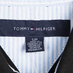 Pre Owned Tommy Hilfiger Black Short Sleeve Polo T-Shirt S