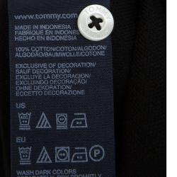 Pre Owned Tommy Hilfiger Black Short Sleeve Polo T-Shirt S