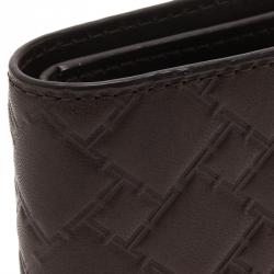 Pre Owned Tumi Brown Logo Bifold Wallet