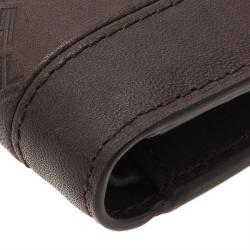 Pre Owned Tumi Brown Logo Bifold Wallet