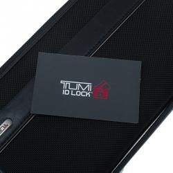 Pre Owned Tumi Black Leather and Canvas Large Zip Around Travel Wallet