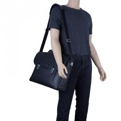 Pre Owned Tumi Black Leather Formula T Compartment Bag