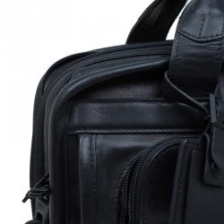 Pre Owned Tumi Black Leather Alpha Slim Portfolio Laptop Bag