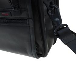 Pre Owned Tumi Black Leather Alpha Slim Portfolio Laptop Bag