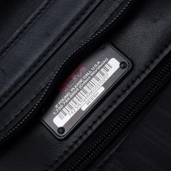 Pre Owned Tumi Black Leather Alpha Slim Portfolio Laptop Bag