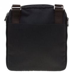 Tumi Grey/Brown Canvas and Leather Alpha Bravo Annapolis Messenger Bag