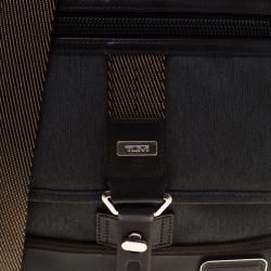 Tumi Grey/Brown Canvas and Leather Alpha Bravo Annapolis Messenger Bag