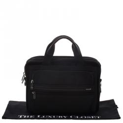 Tumi Black Nylon Expandable Portfolio Alpha Laptop Bag