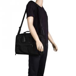 Tumi Black Nylon Alpha T-Pass Expandable Laptop Briefcase