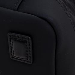 Pre Owned Tumi Black Quilted Fabric Lehigh Foldover Backpack