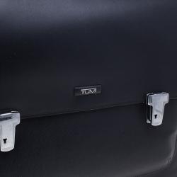 Tumi Black Leather Formula T Compartment Bag with Outer Compartment 