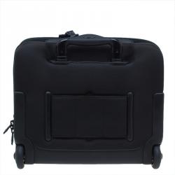 Pre Owned Tumi Black Canvas Alpha Compact Wheeled Brief Trolley