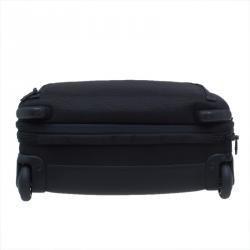 Pre Owned Tumi Black Canvas Alpha Compact Wheeled Brief Trolley