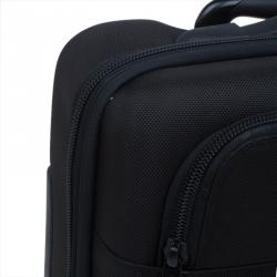 Pre Owned Tumi Black Canvas Alpha Compact Wheeled Brief Trolley