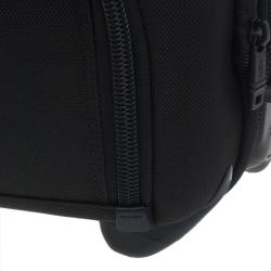 Pre Owned Tumi Black Canvas Alpha Compact Wheeled Brief Trolley