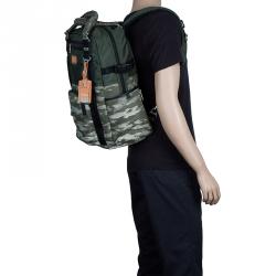 Pre Owned Tumi Navy Green Nylon Alpha Bravo Lejeune Backpack