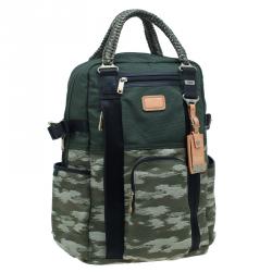 Pre Owned Tumi Navy Green Nylon Alpha Bravo Lejeune Backpack