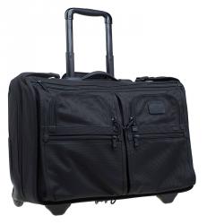 Pre Owned Tumi Black Nylon Carry On Garment Rolling Suitcase