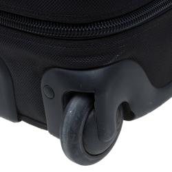 Pre Owned Tumi Black Nylon Carry On Garment Rolling Suitcase