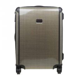 Pre Owned Tumi Light Brown Coated Nylon Medium Tegra Lite Trip Packing Case