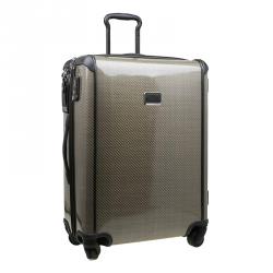 Pre Owned Tumi Light Brown Coated Nylon Medium Tegra Lite Trip Packing Case