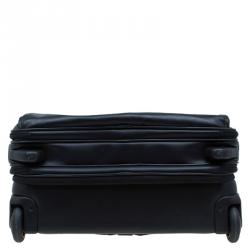 Pre Owned Tumi Black Leather Alpha T-Pass Expandable Laptop Two Wheel Brief Luggage