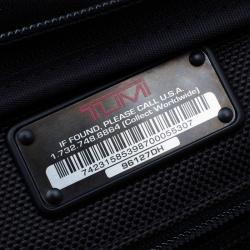 Pre Owned Tumi Black Leather Alpha T-Pass Expandable Laptop Two Wheel Brief Luggage
