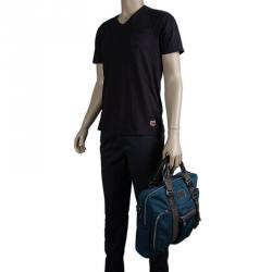 Pre Owned Tumi Blue Nylon Alpha Bravo McNair Slim Briefcase Bag