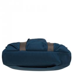 Pre Owned Tumi Blue Nylon Alpha Bravo McNair Slim Briefcase Bag