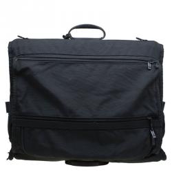 Pre Owned Tumi Black Nylon Tri Fold Garment Luggage Travel Bag