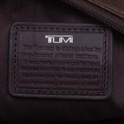 Pre Owned Tumi Brown Leather Murano Sling Backpack