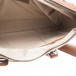 Pre Owned Tumi Brown Leather Irving Slim Briefcase