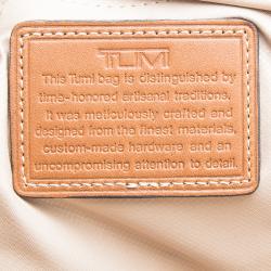 Pre Owned Tumi Brown Leather Irving Slim Briefcase